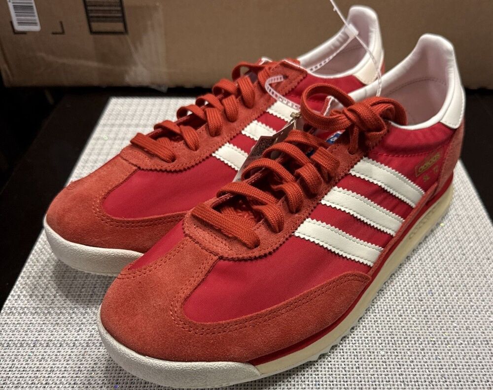 NEW Adidas SL 72 RS Originals Men's SIZE 9.5 JH8642 Red Suede Shoes Sneakers